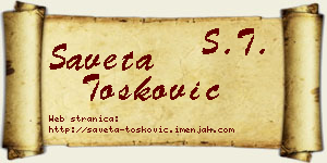 Saveta Tošković vizit kartica